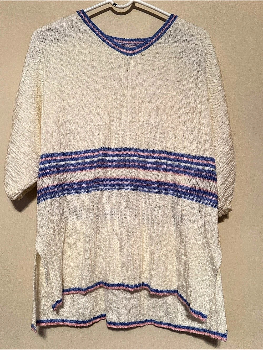 Striped Topin Cream & Blue